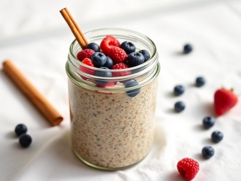 Chia overnight oats from a member breakfast collection